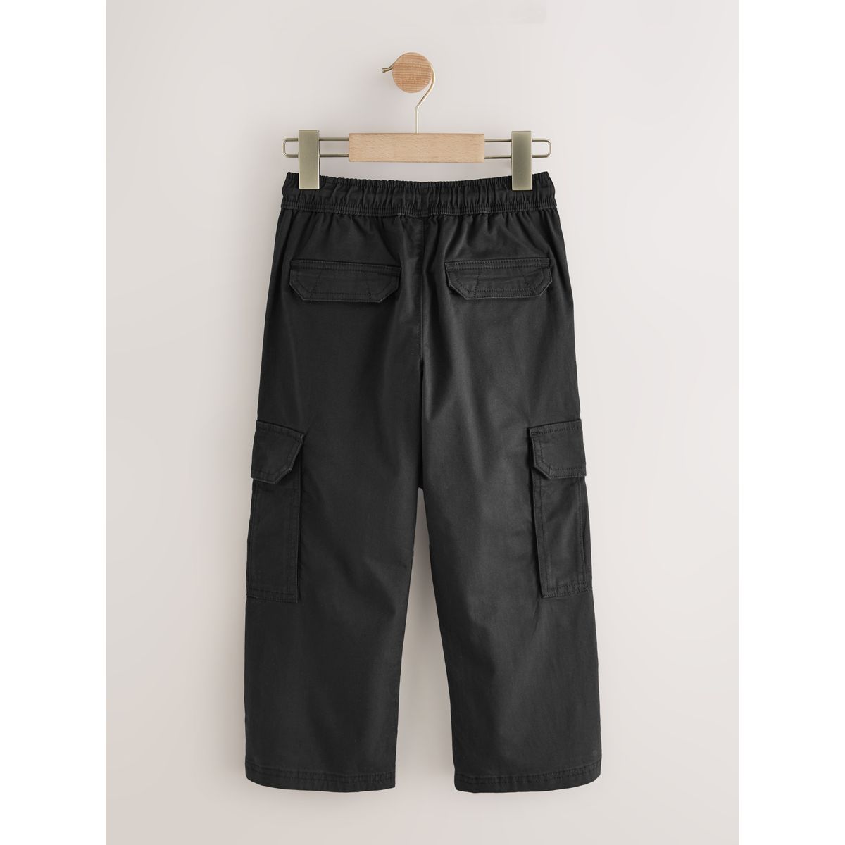 Pantalon cargo tissé noir, NEXT