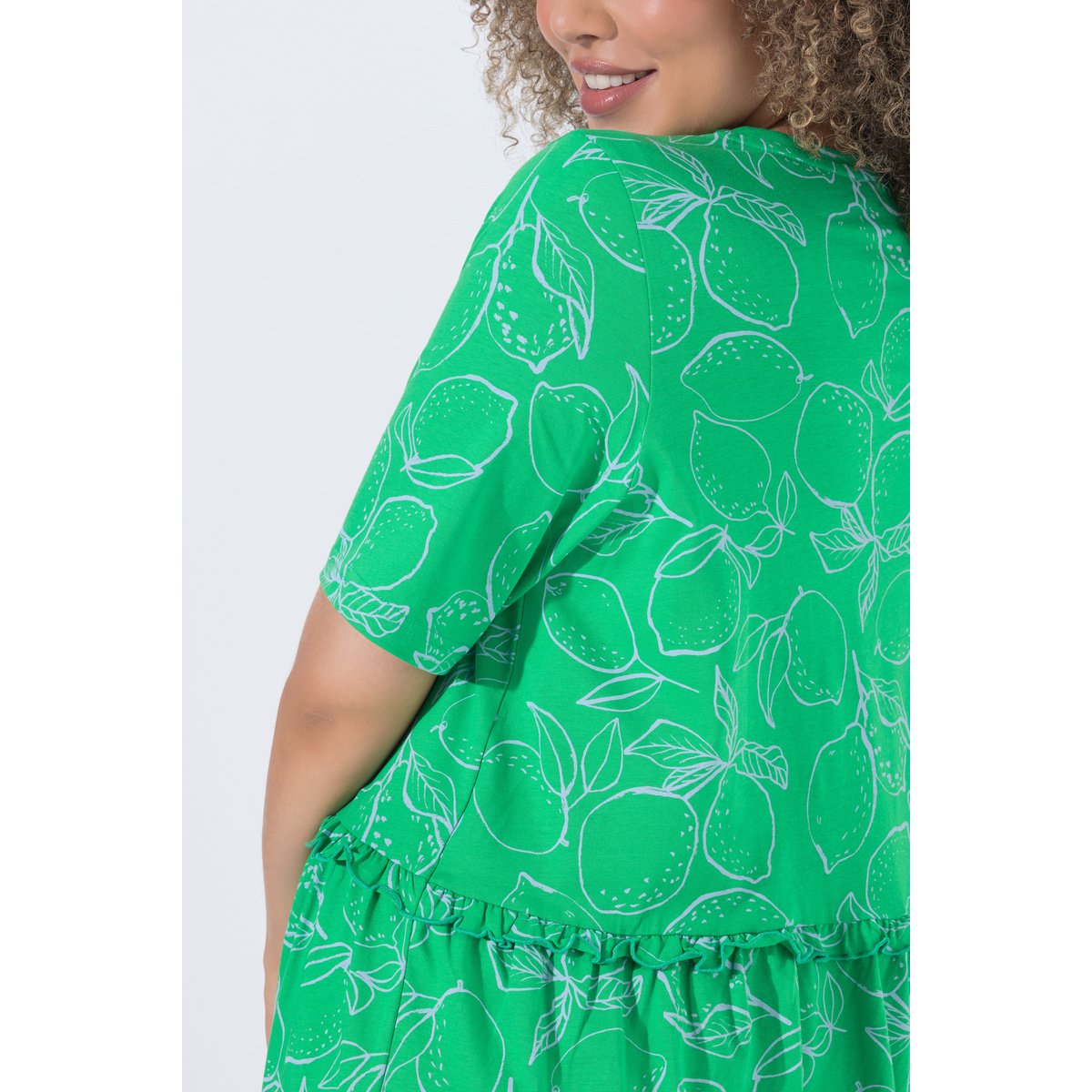 Robe en jersey motif citrons vert gazon, ULLA POPKEN