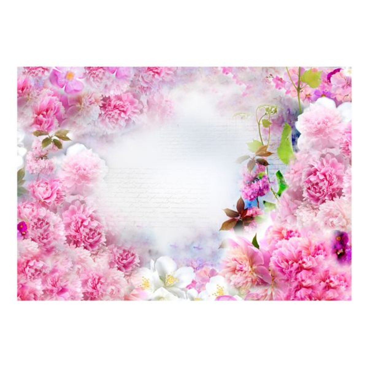 Papier peint intissé panoramique Fleurs Smell of cloves rose, EDEN
