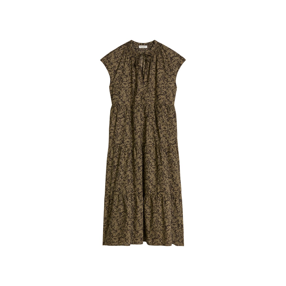 Robe évasée en A en voile de coton doux marron, MARC O'POLO