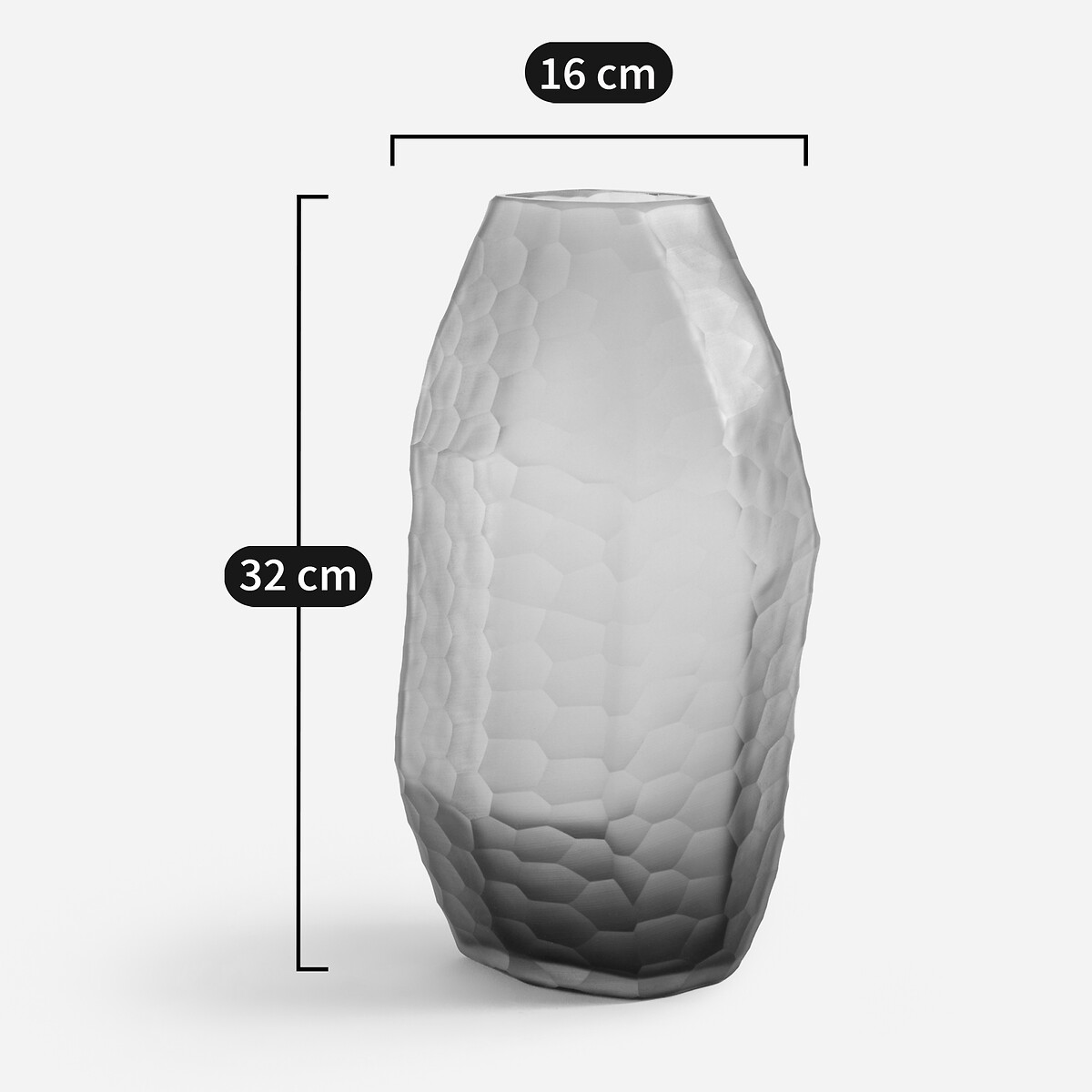 Zenka Vase in Burgundy Frosted Glass plum, AM.PM