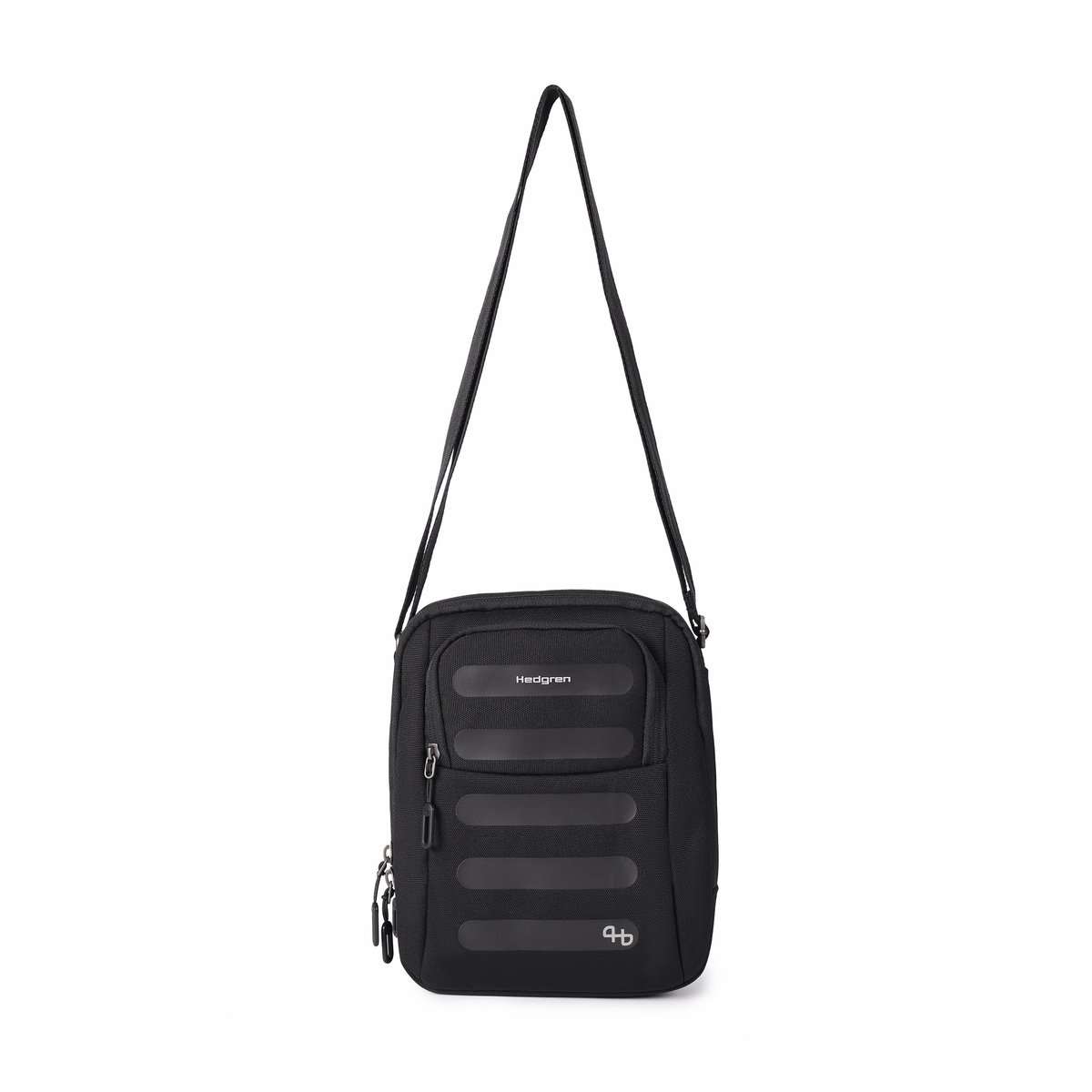 Sac bandoulière vertical moyen sécurisé RFID black, HEDGREN