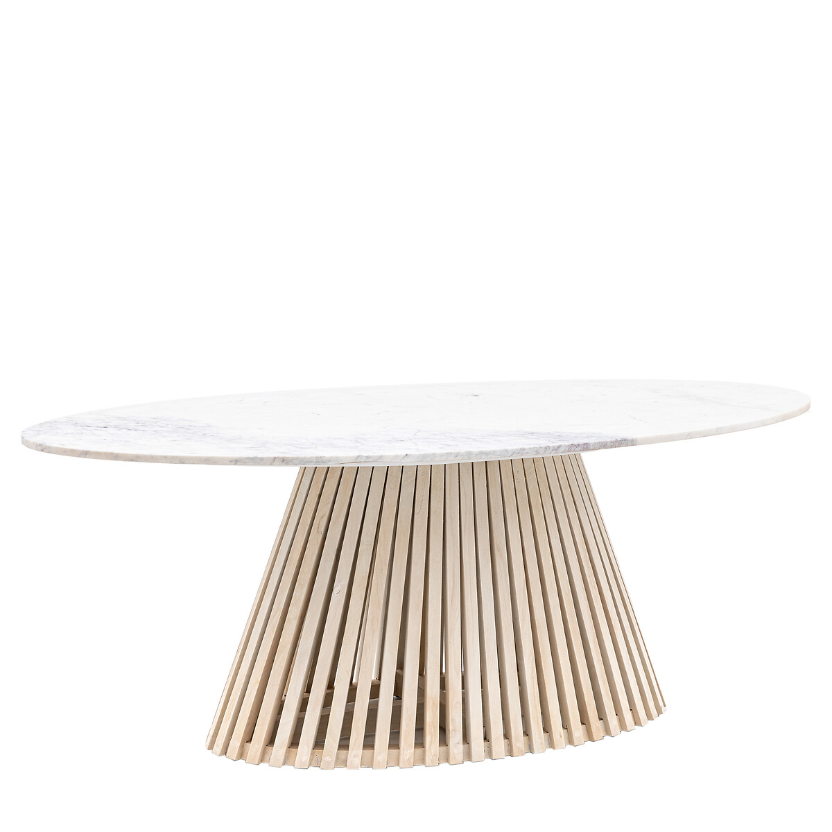Solstice Oval Mango Dining Table white marble, ÉDITÉ