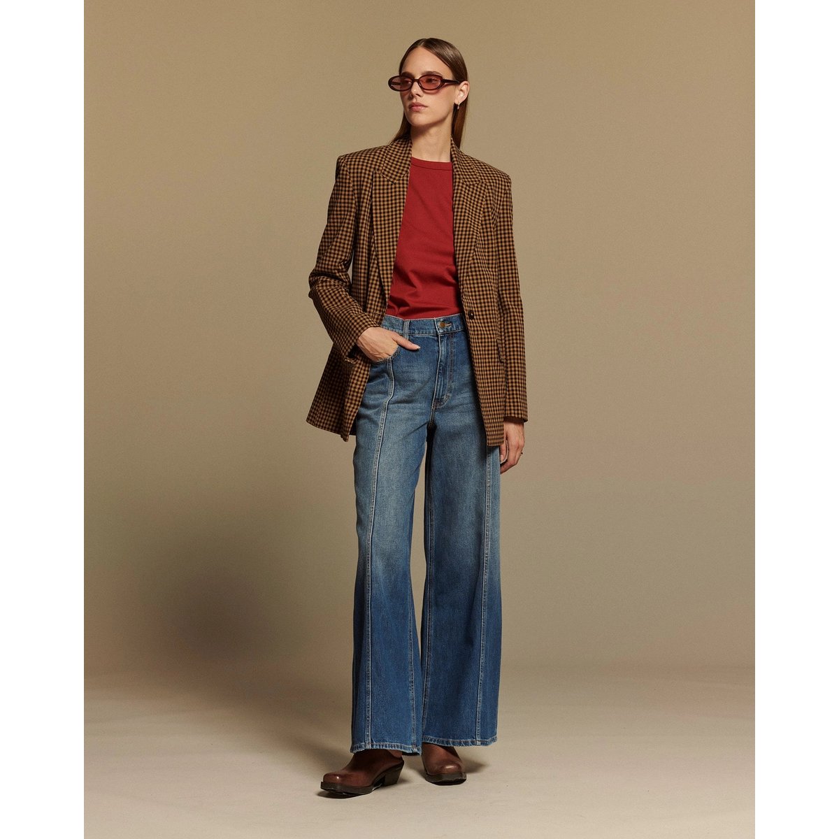 JEANS LARGE TAILLE MOYENNE DENIM CONFORT old mill (in 50), LABDIP