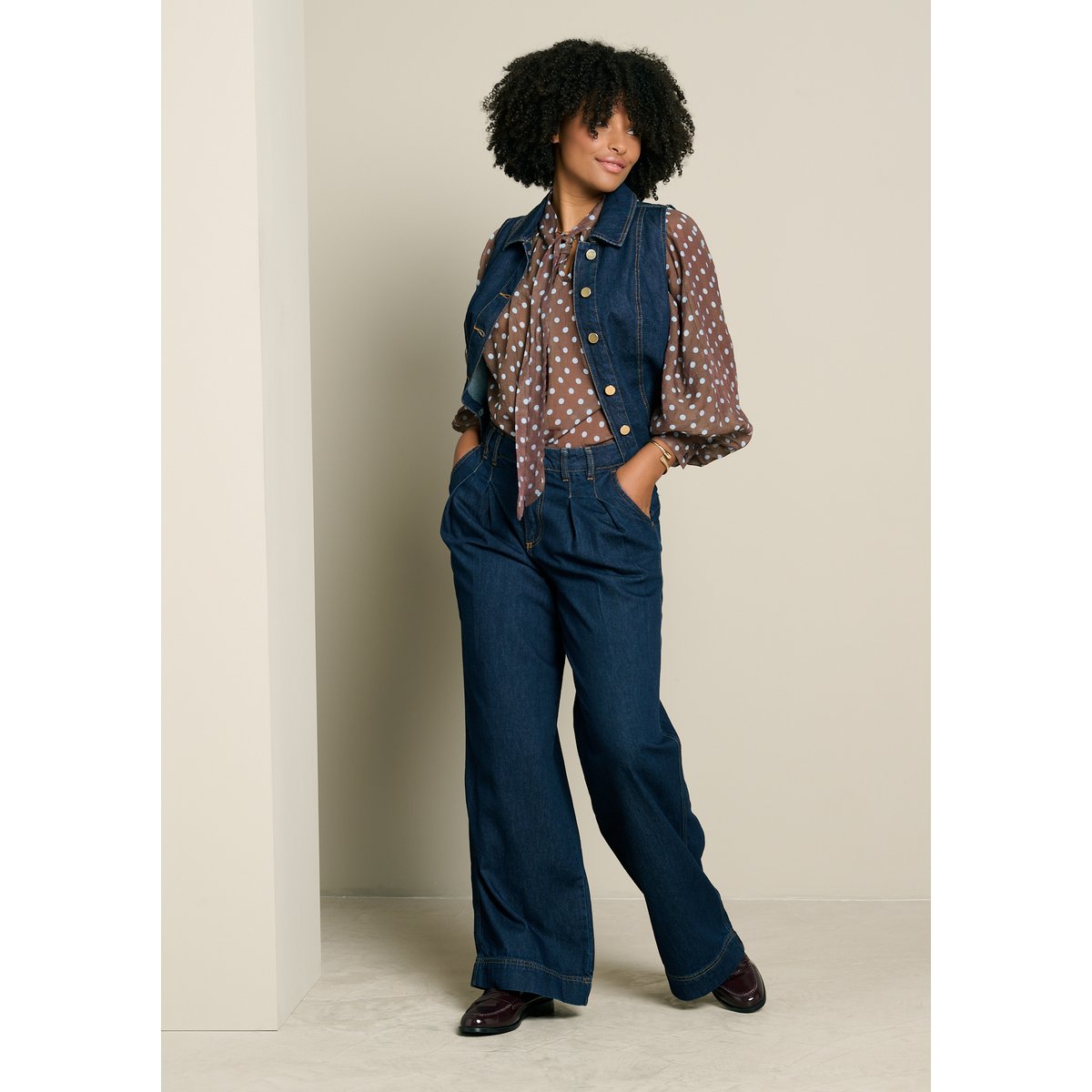 Jean large dark blue, LOLALIZA
