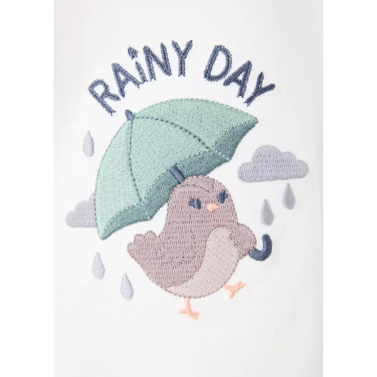 T-shirt détail brodé blanc cassé, MANGO BABY