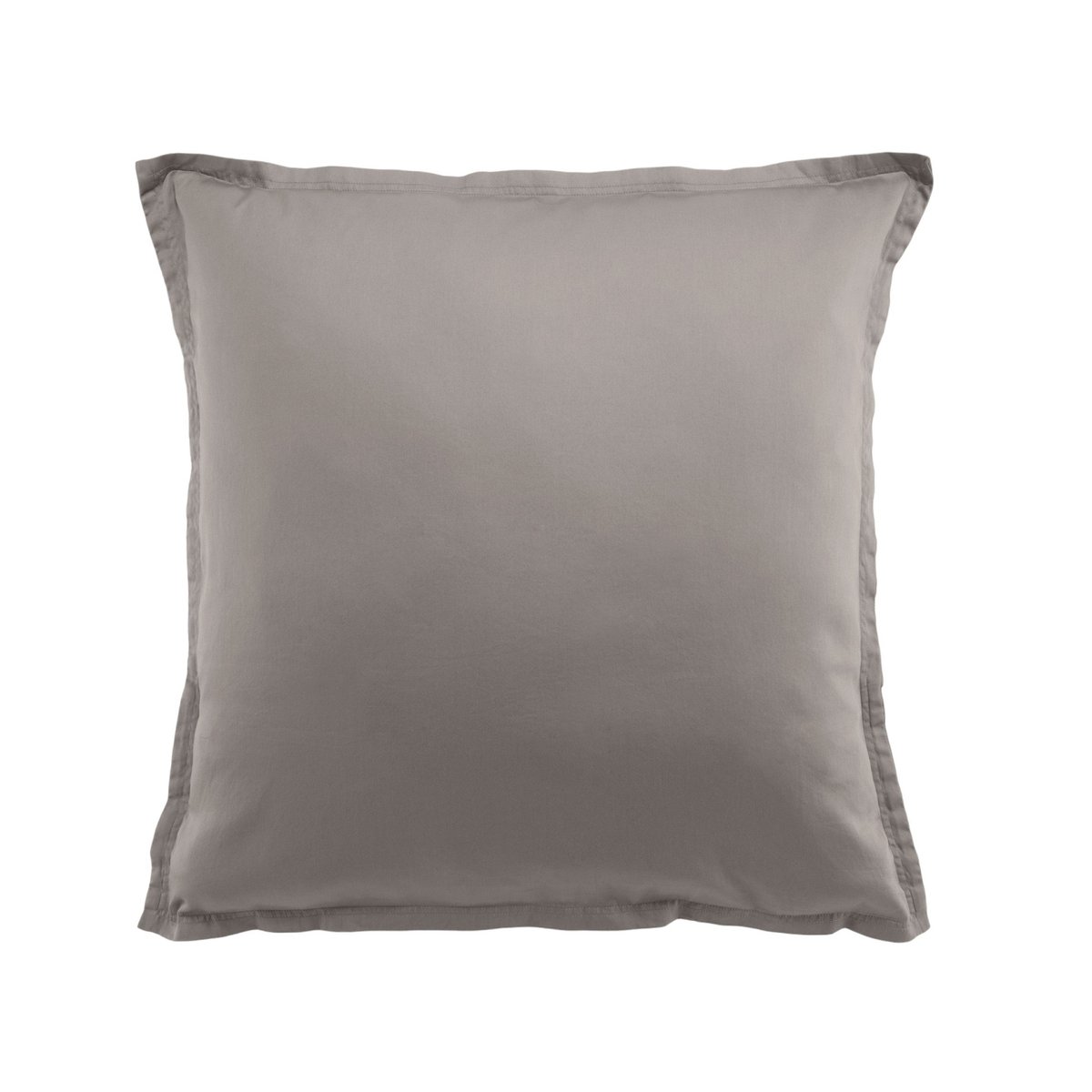 Taie d'oreiller en satin de coton gris, EDEN