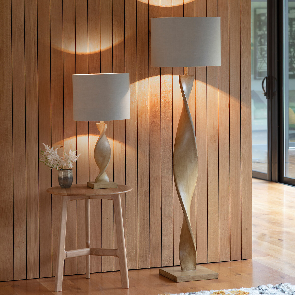 Abra Twisted Floor Lamp brown , SO'HOME