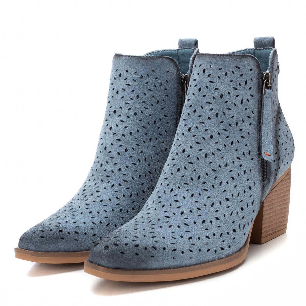Bottine Talon Décontractée Fermeture éclair bleu jean, REFRESH