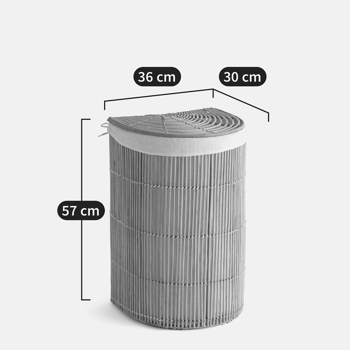 Panier à linge rotin ajouré, Rotuni naturel, LA REDOUTE INTERIEURS
