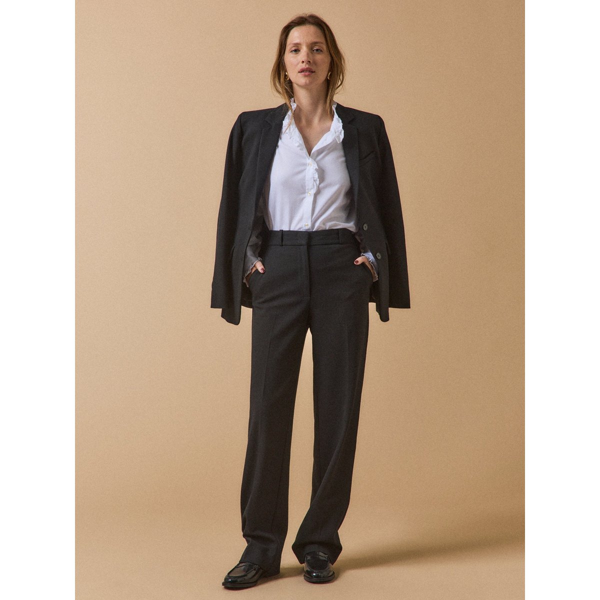 Pantalon droit tailleur Alma noir, CYRILLUS