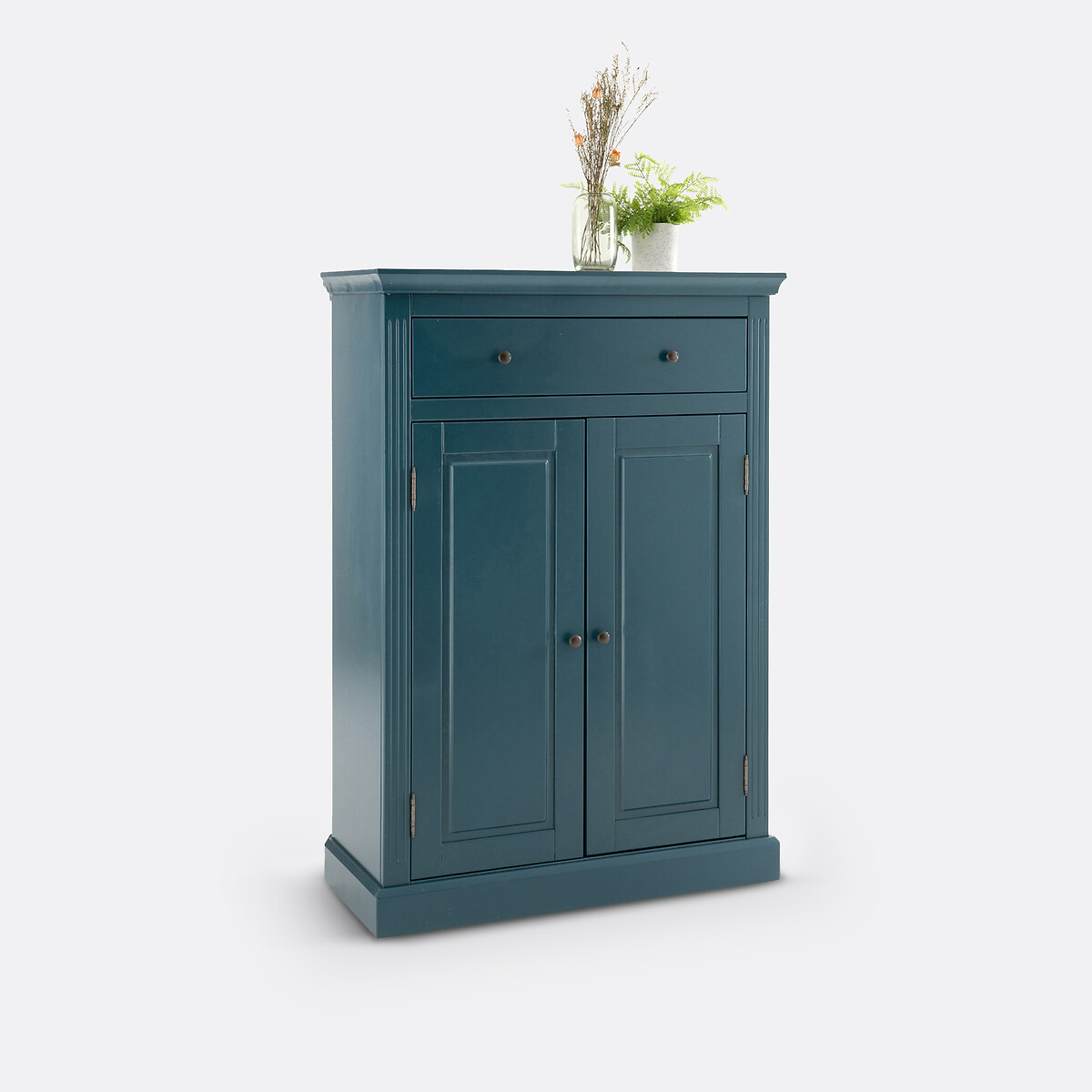 Credenza parigina in pino massiccio e MDF, Poiret blu di prussia, LA REDOUTE INTERIEURS
