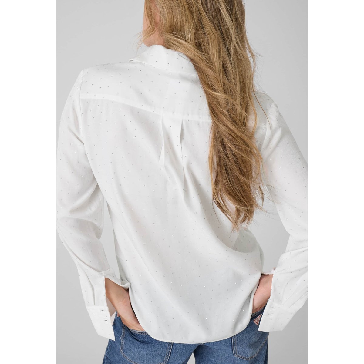 Chemise Cloutée blanc, GUESS