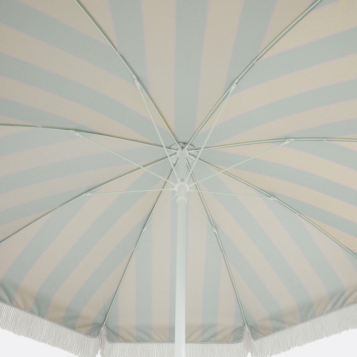 Parasol met franjes, stof met streeppatroon, VALERIA gestreept, LA REDOUTE INTERIEURS