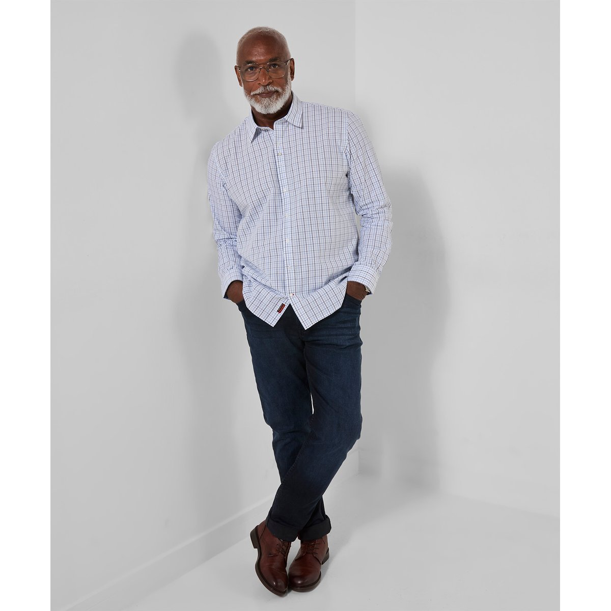 Superbe Chemise à Carreaux Tattersall bleu, JOE BROWNS