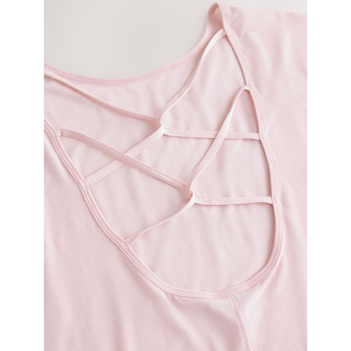 T-shirt active manches courtes à dos croisé rose, NEXT
