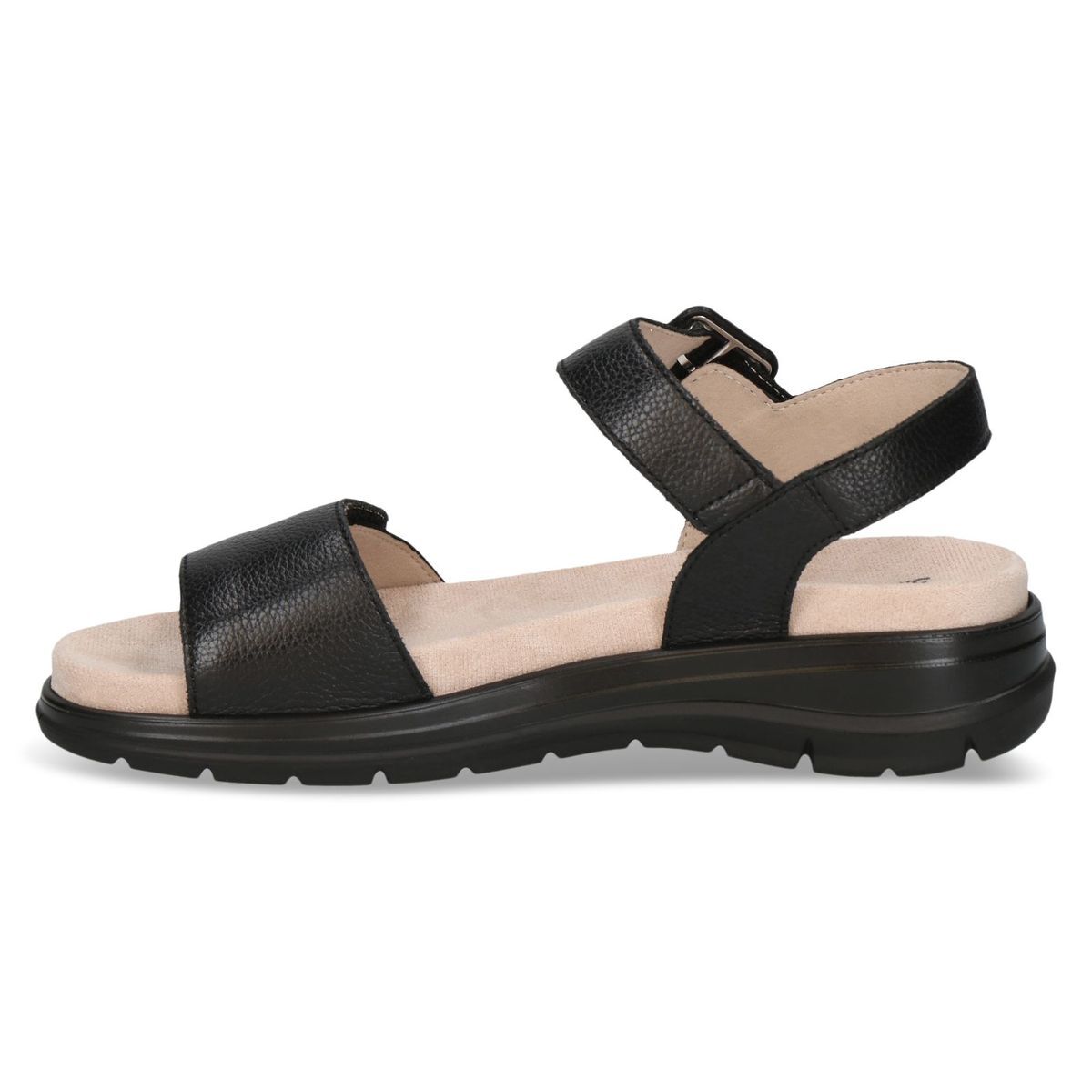 Sandale en cuir noir nappa, CAPRICE