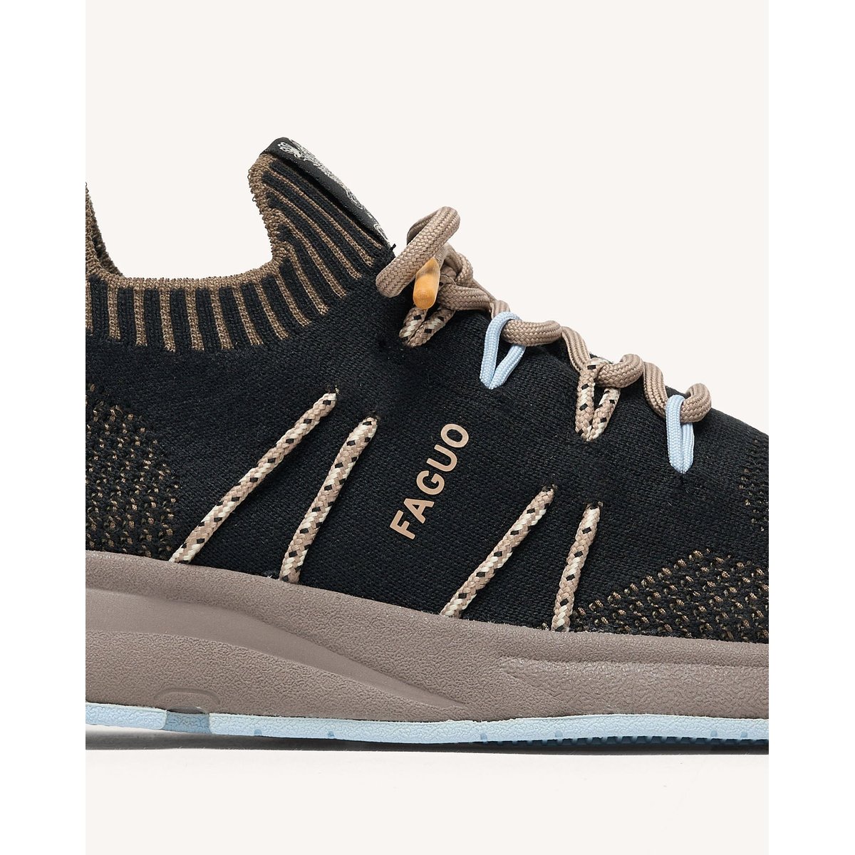 Baskets running en tencel noir, FAGUO