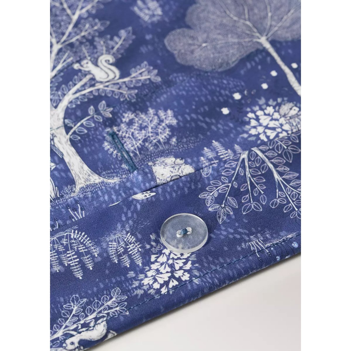 Housse de couette percale de coton lit 90 cm bleu, MANGO HOME