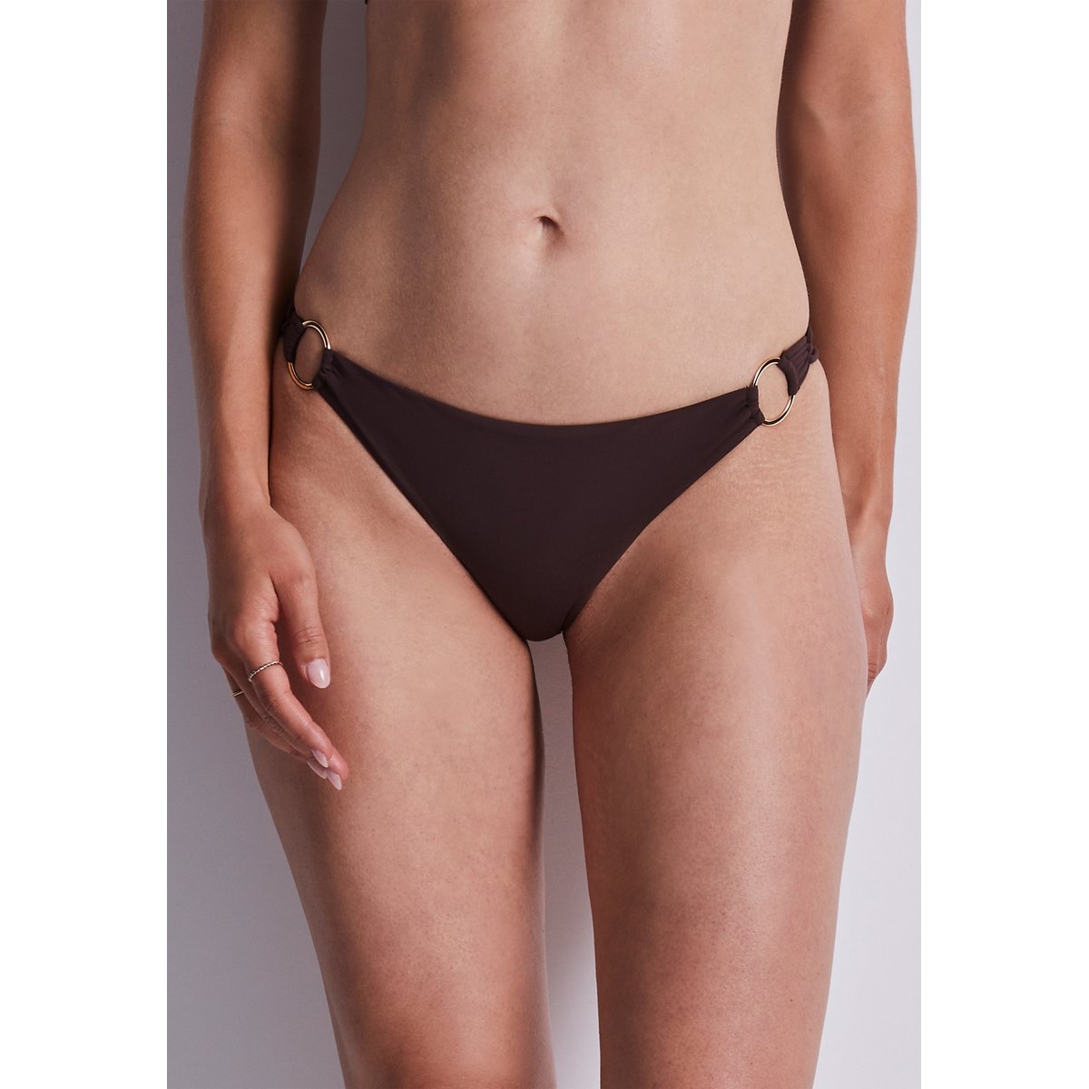 Bas de maillot de bain Culotte taille basse Gipsy Muse marron, AUBADE