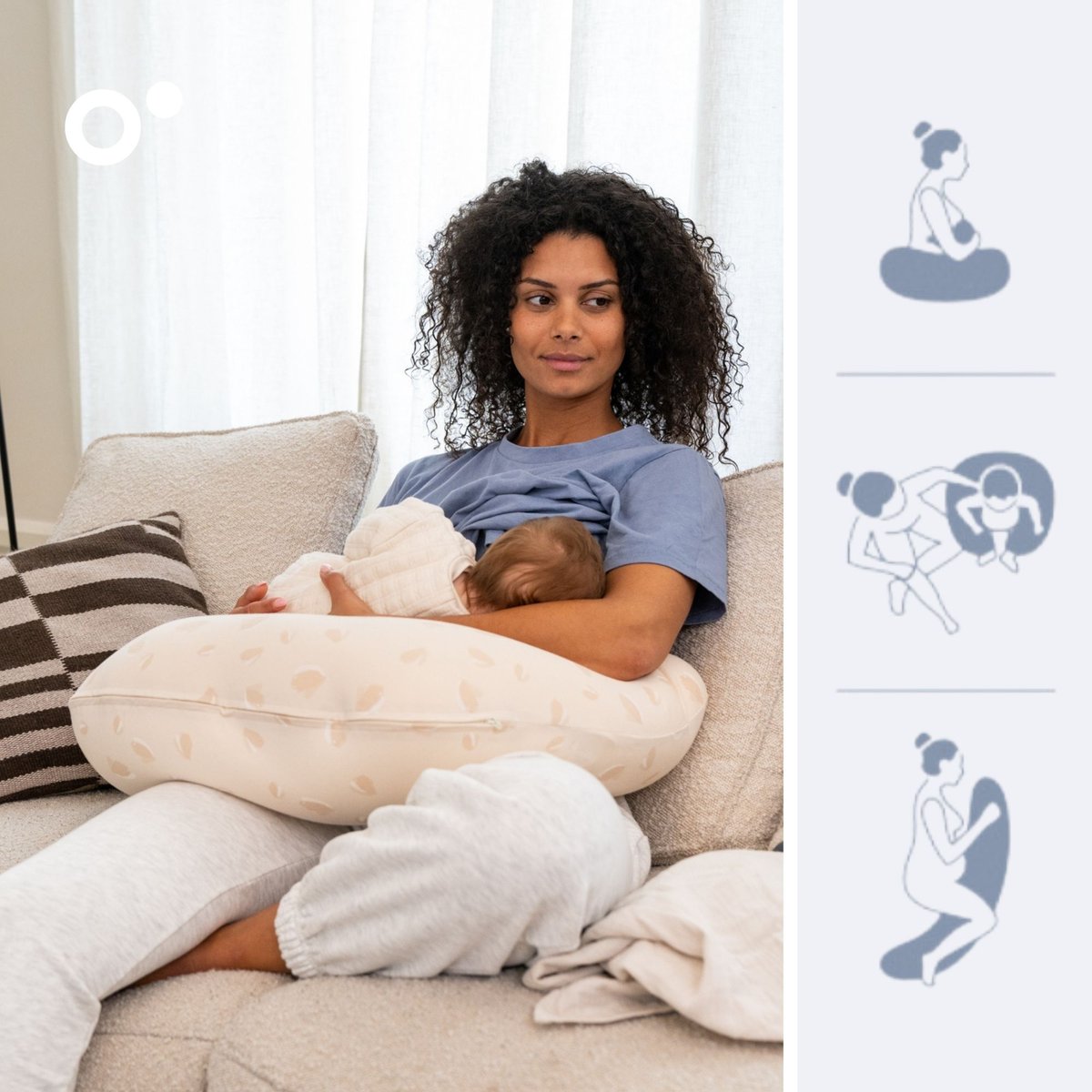 Coussin de grossesse 2 en 1 évolutif rose, BABYMOOV