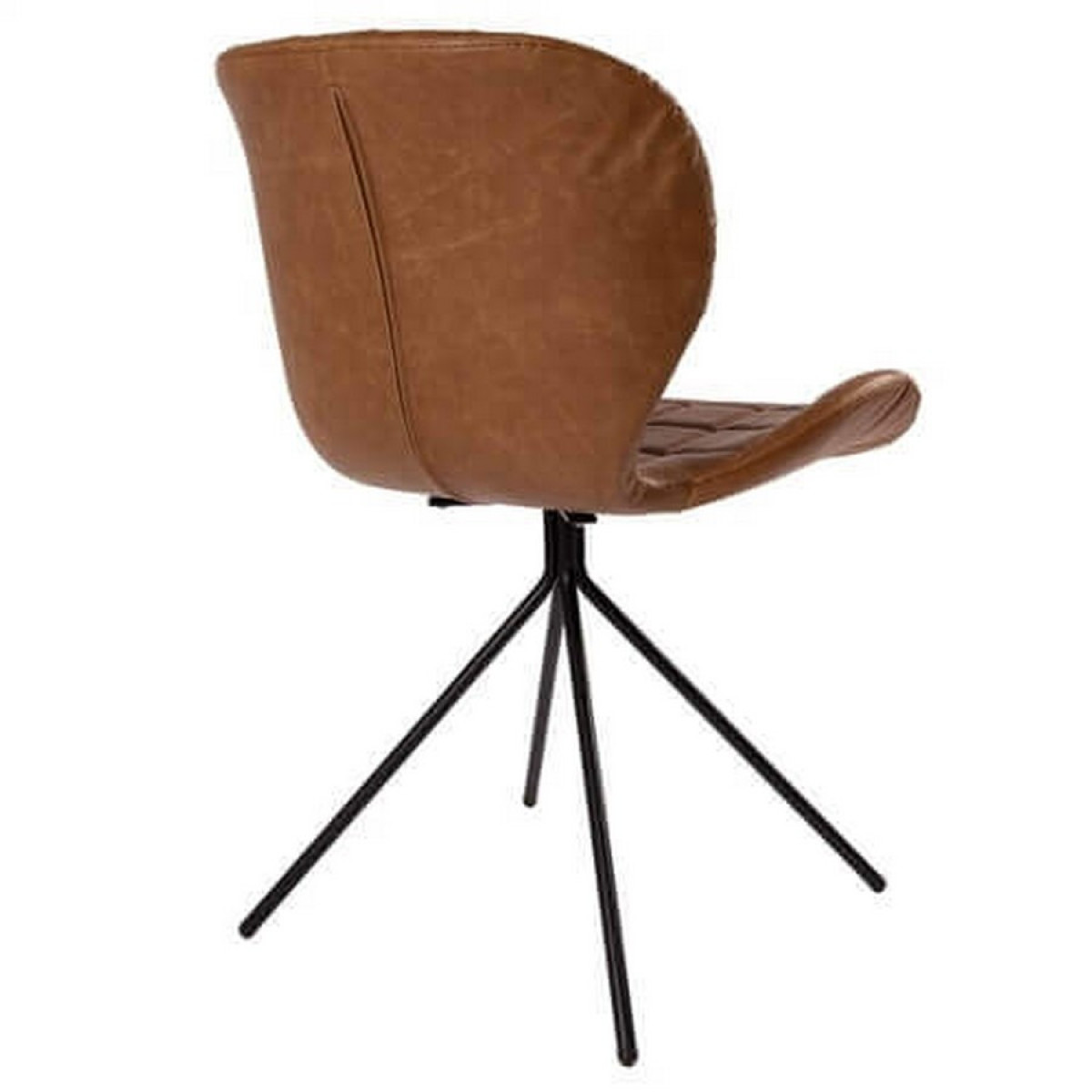 Lot de 2 chaises design en simili cuir - OMG marron, ZUIVER