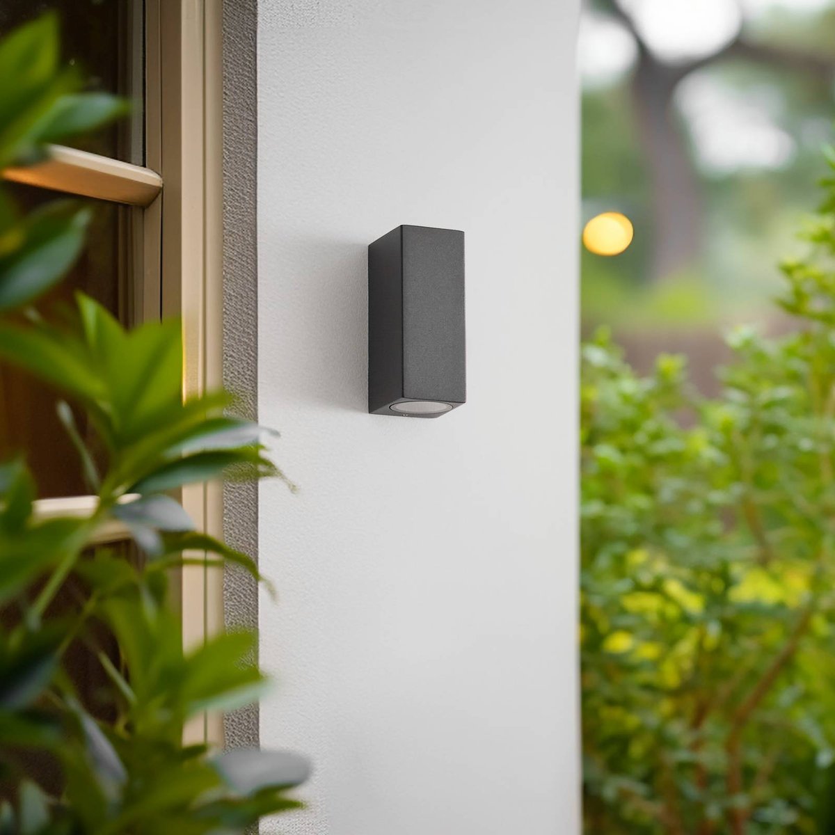 Applique extérieure en aluminium moderne anthracite, LUCANDE