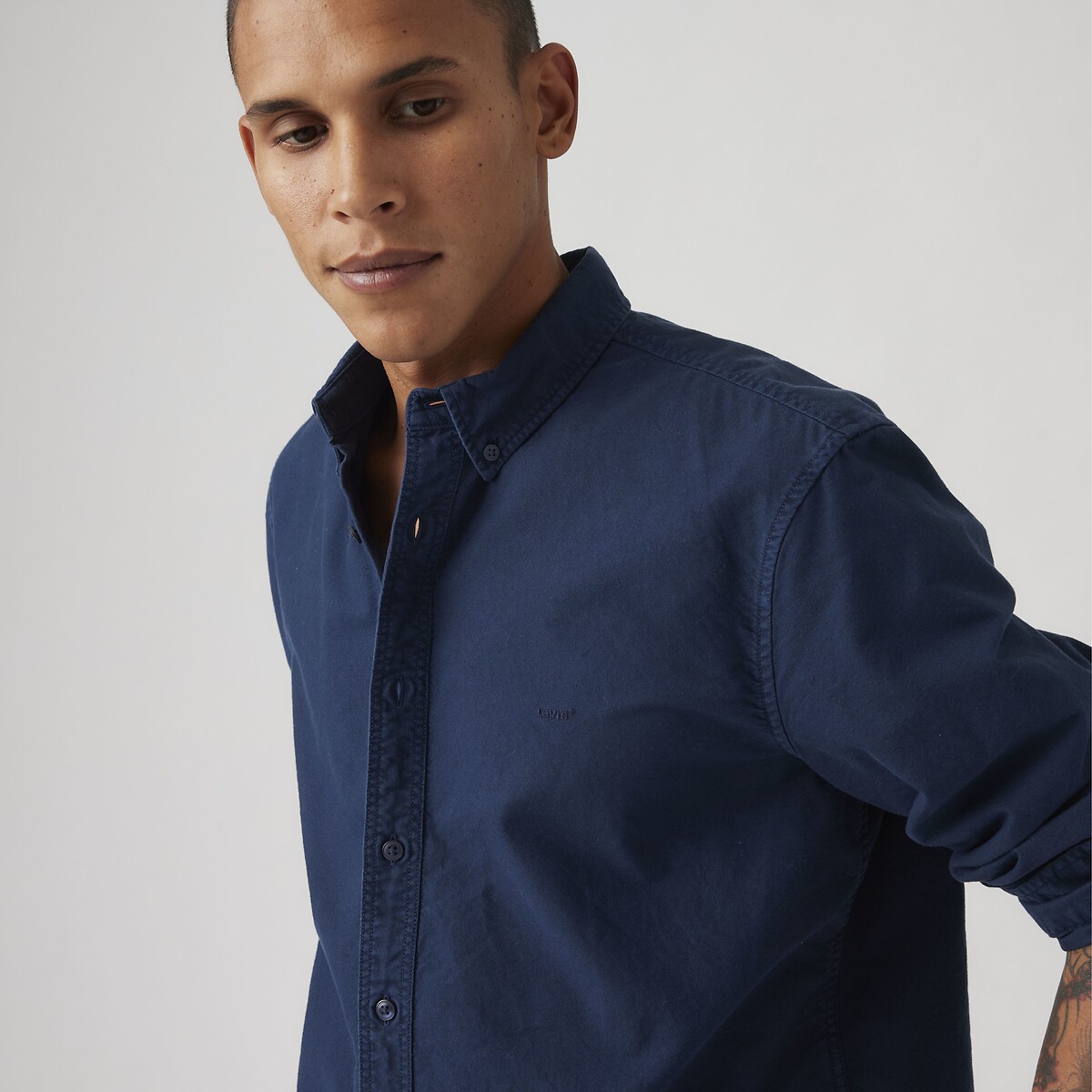 Chemise oxford relaxed col boutonné bleu foncé, LEVI'S