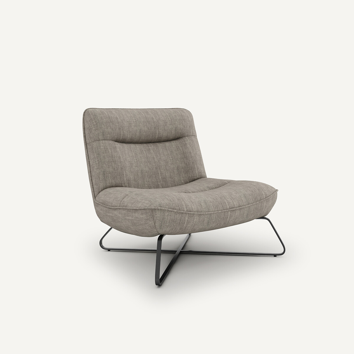 Fauteuil toile en lin, Helma gris, AM.PM