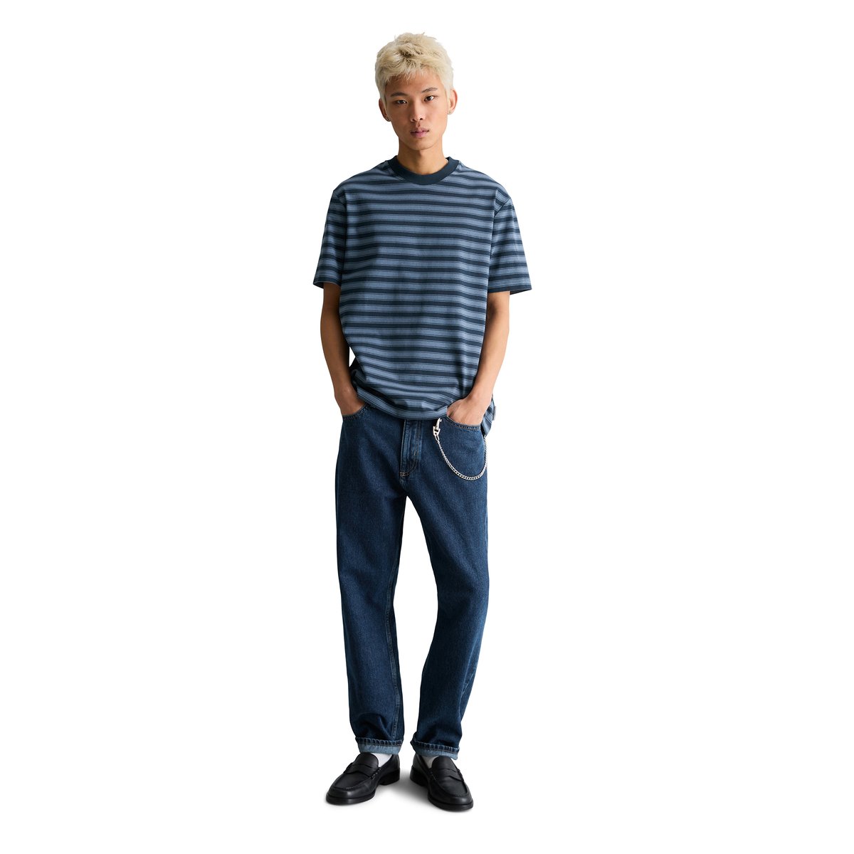 T-shirt relaxed en pur coton bio bleu foncé, MARC O’POLO DENIM