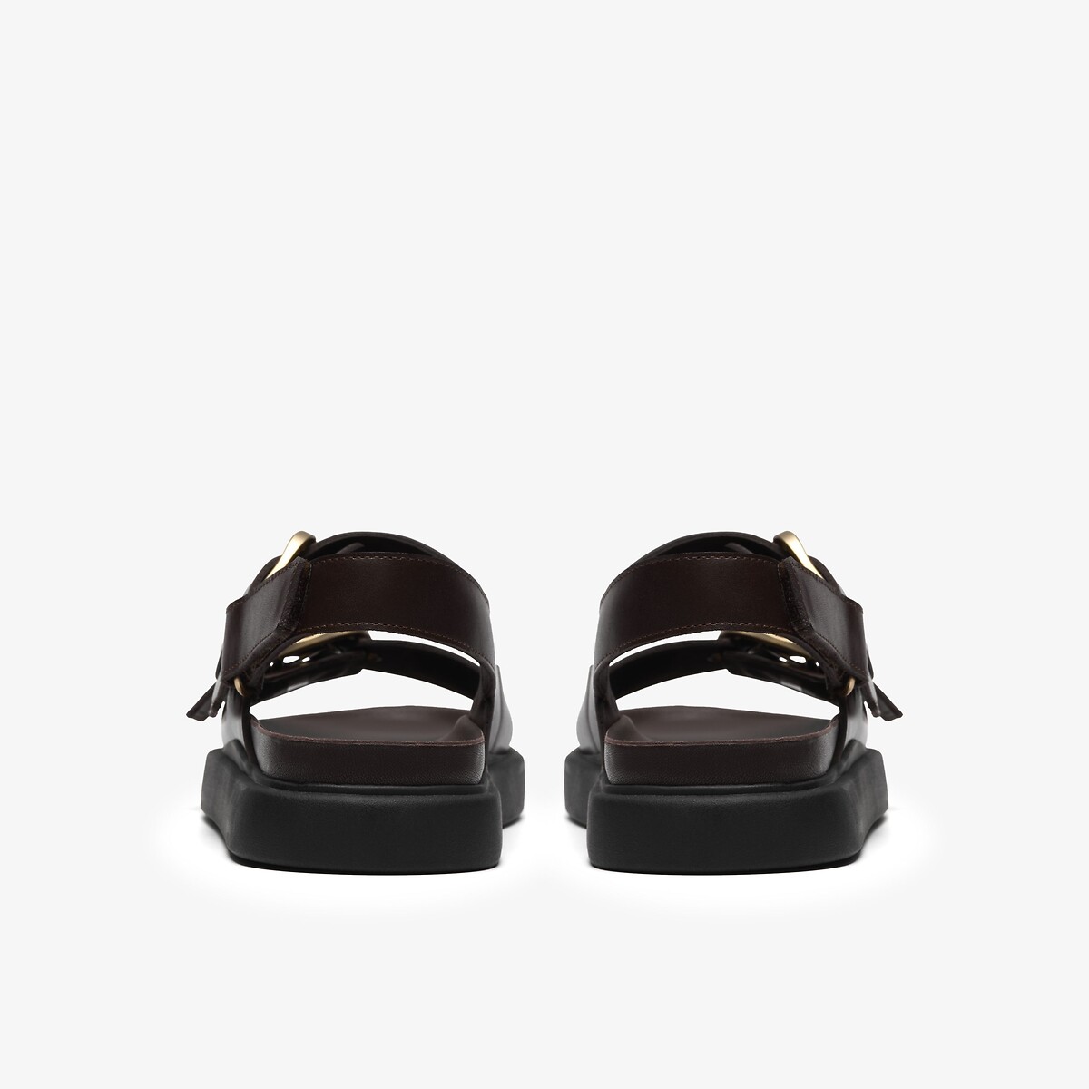 Aristella Bay Leather Sandals dark brown, CLARKS