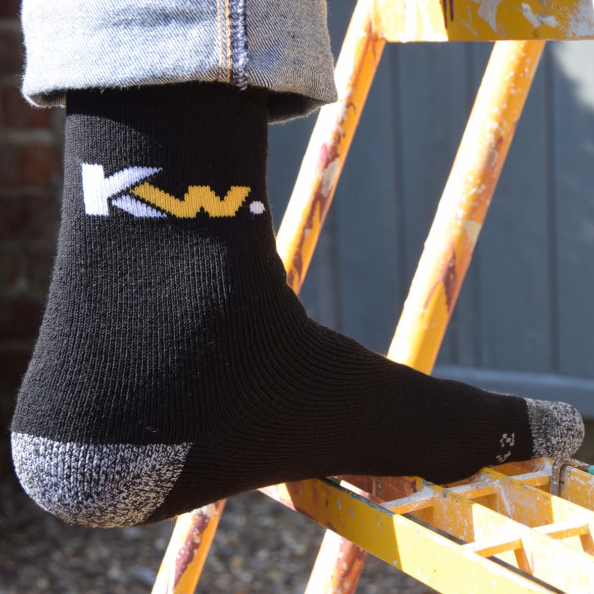Chaussettes spéciales chaussures de travail noir, KINDY