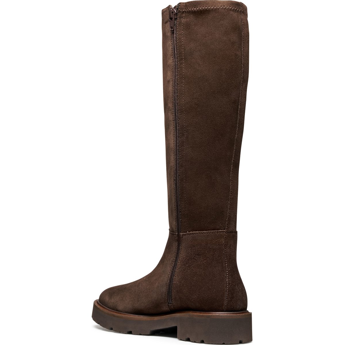 Bottes plates en cuir Norize marron foncé, GEOX