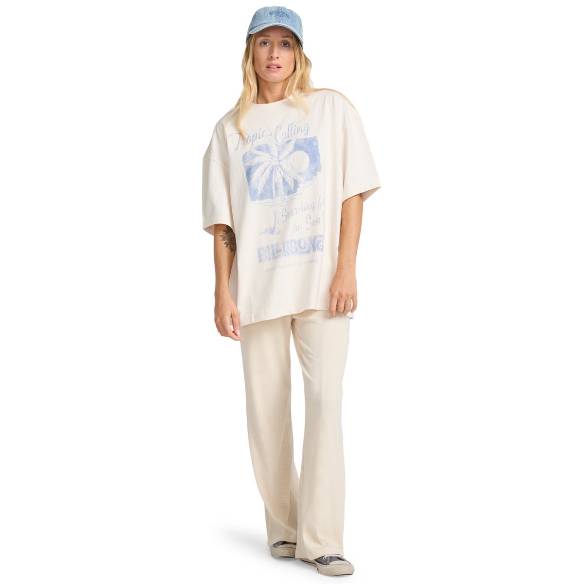 T shirt manches courtes THIS SUNNY TIME blanc salt crystal, BILLABONG