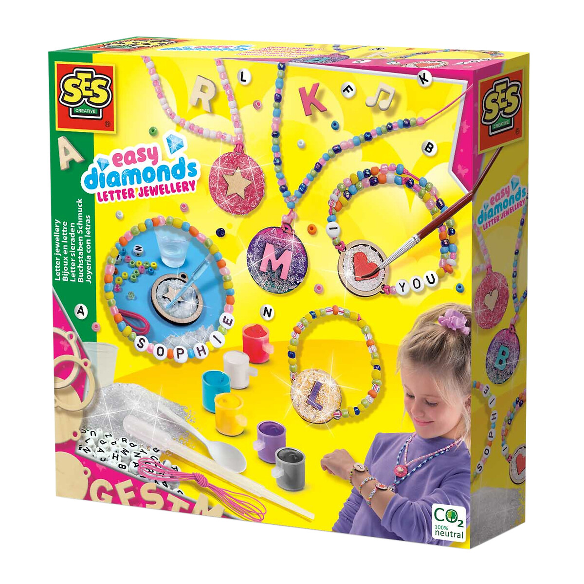 Brinquedo "Diamantes fáceis - Joalharia de letras", SES multicolor, SES