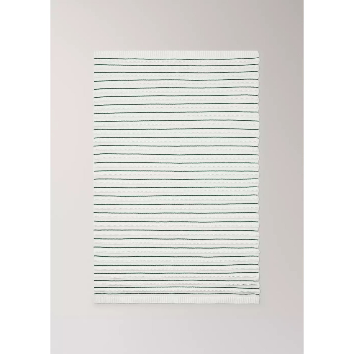 Couverture enfant coton à rayures bleu pétrole, MANGO HOME