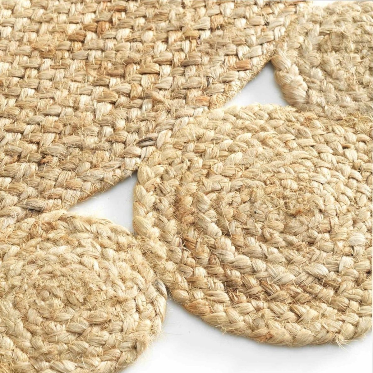 Tapis Rond Jute Ajouré 90 Cordou beige, DECORATIE