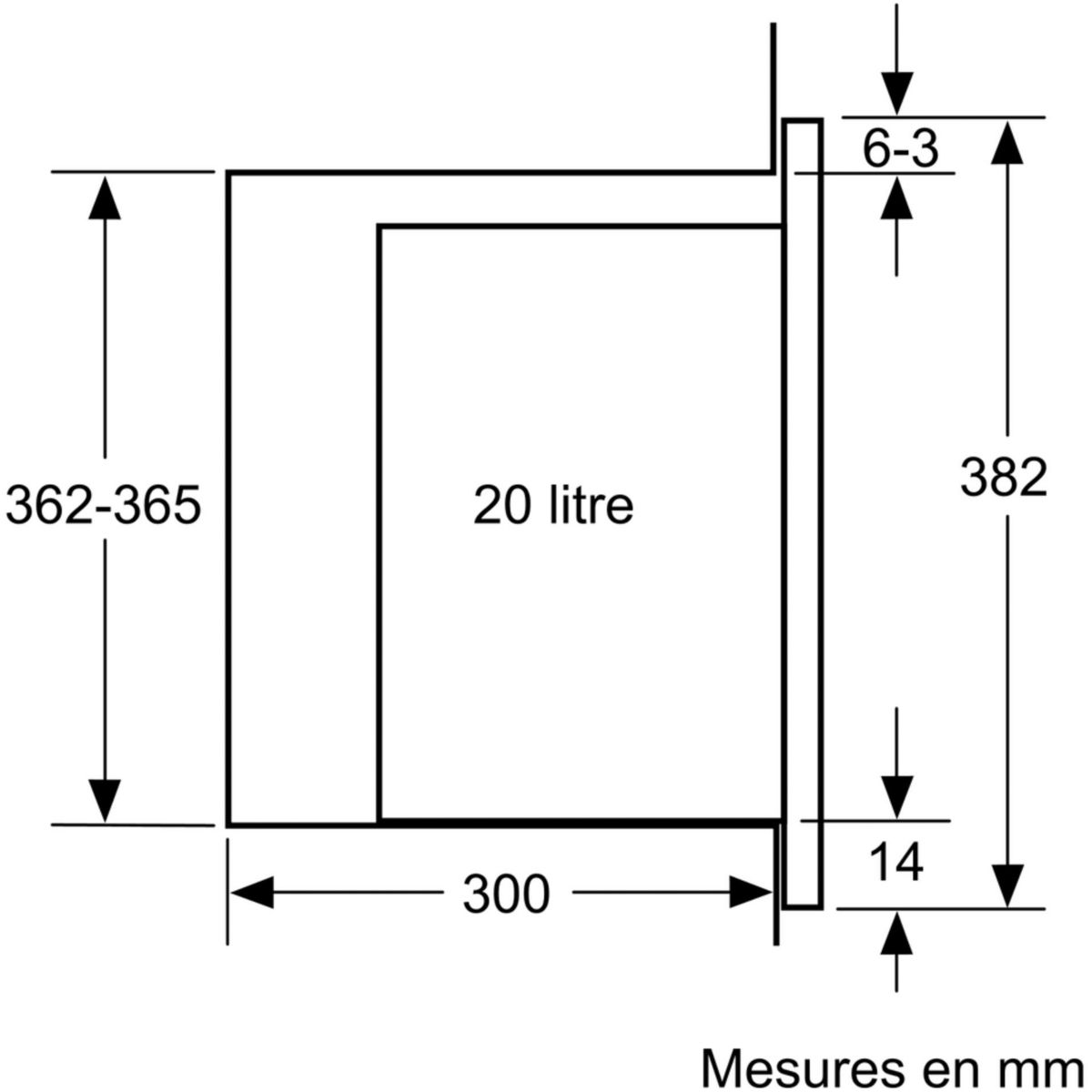 Micro ondes encastrable BE523LMB1 noir, SIEMENS