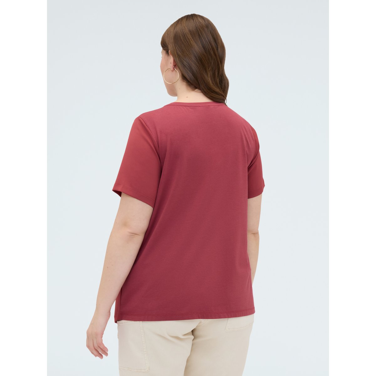T-shirt avec détail portefeuille rouge, FIORELLA RUBINO