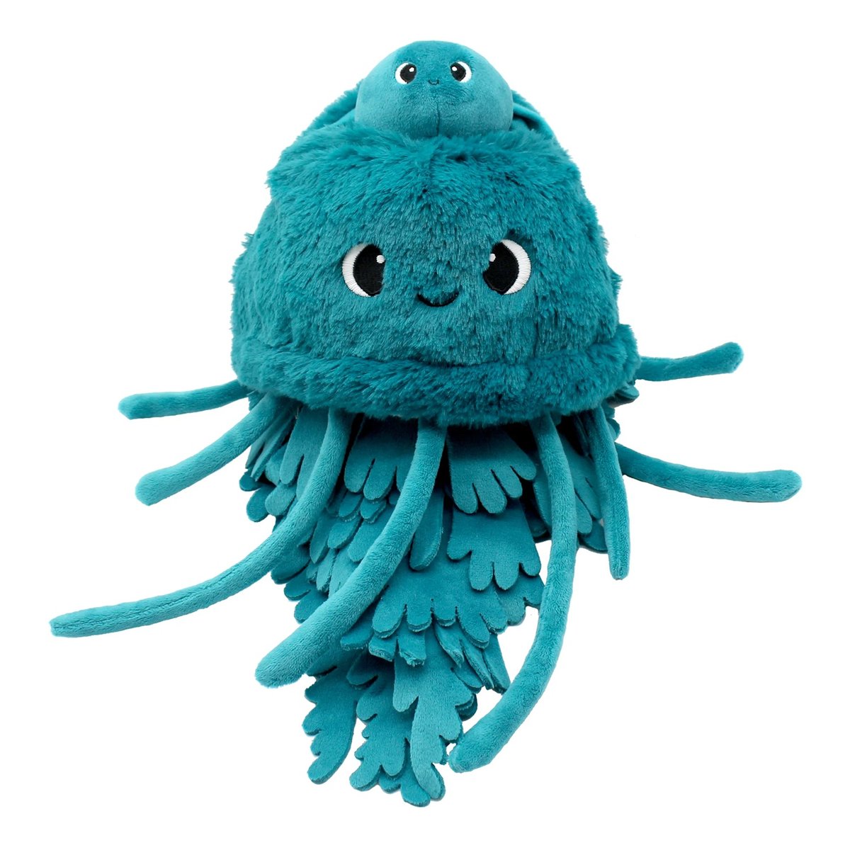 Peluche méduse maman et son bébé bleu, LES DEGLINGOS