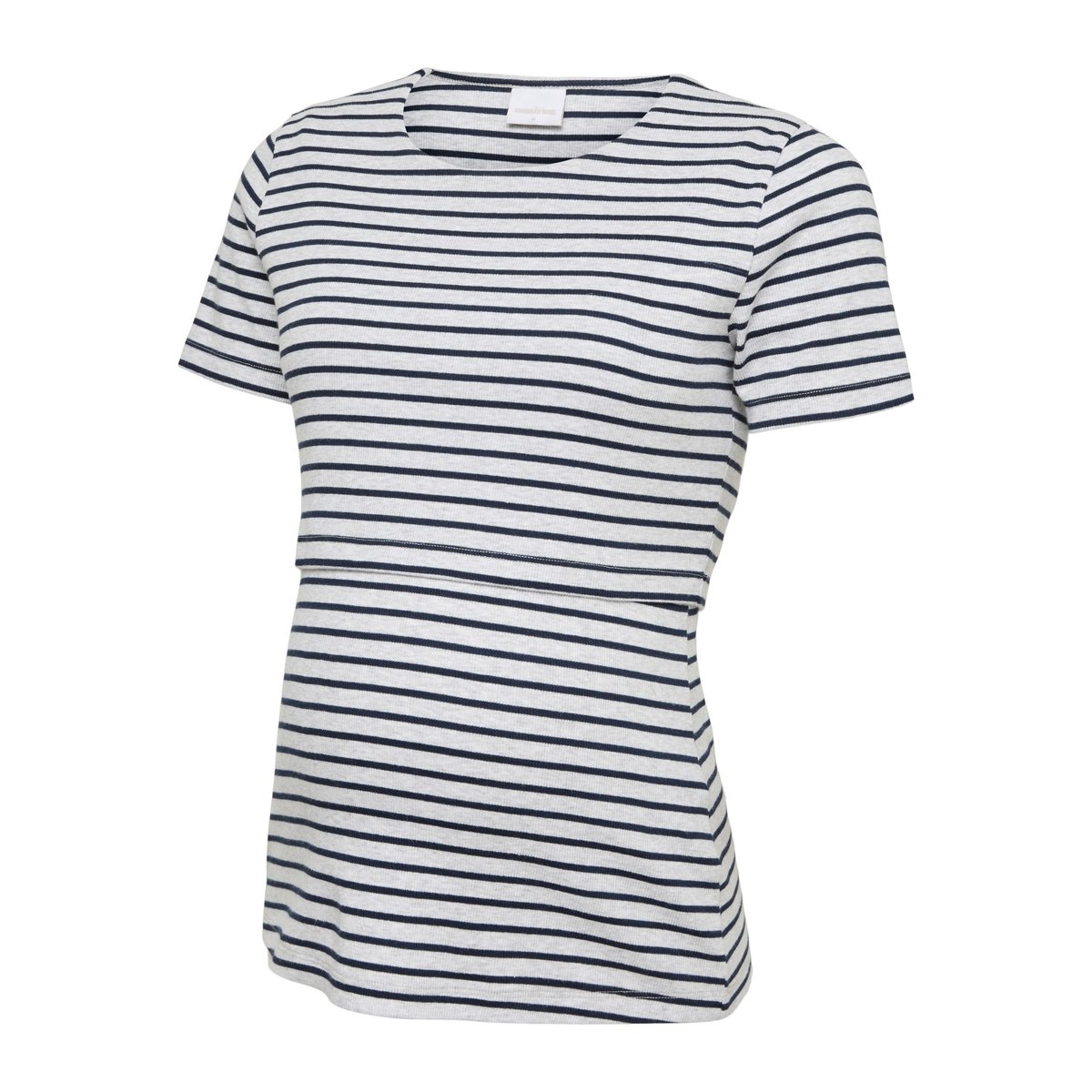 Top grise - light grey melange, MAMA LICIOUS
