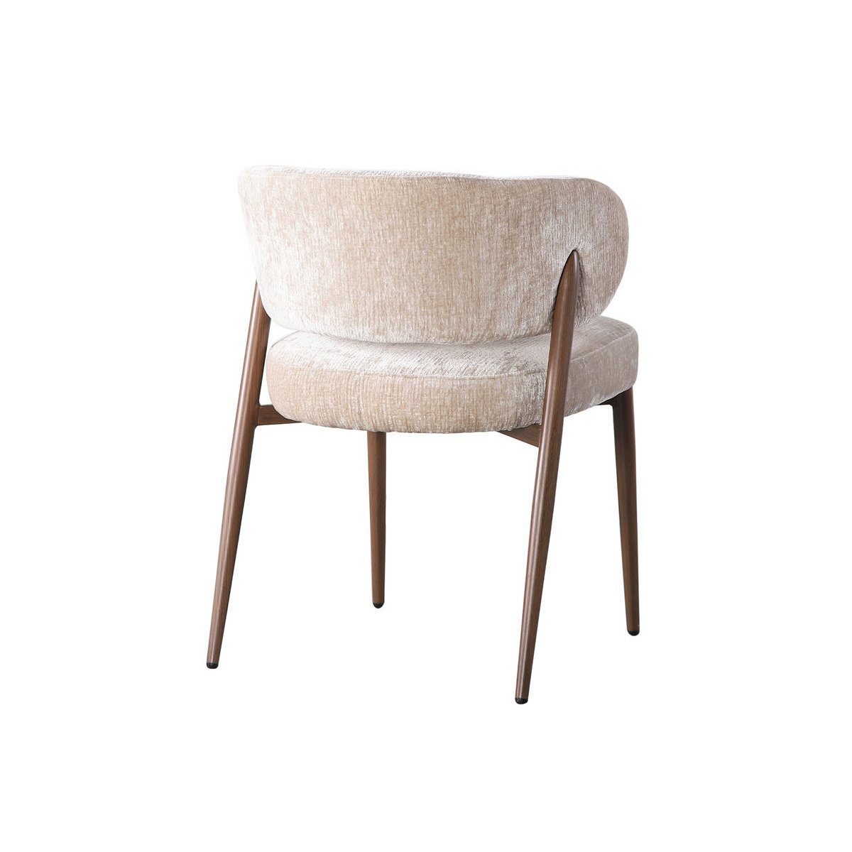Lot de 2 chaises tissu texturé, RHEA beige, BOBOCHIC