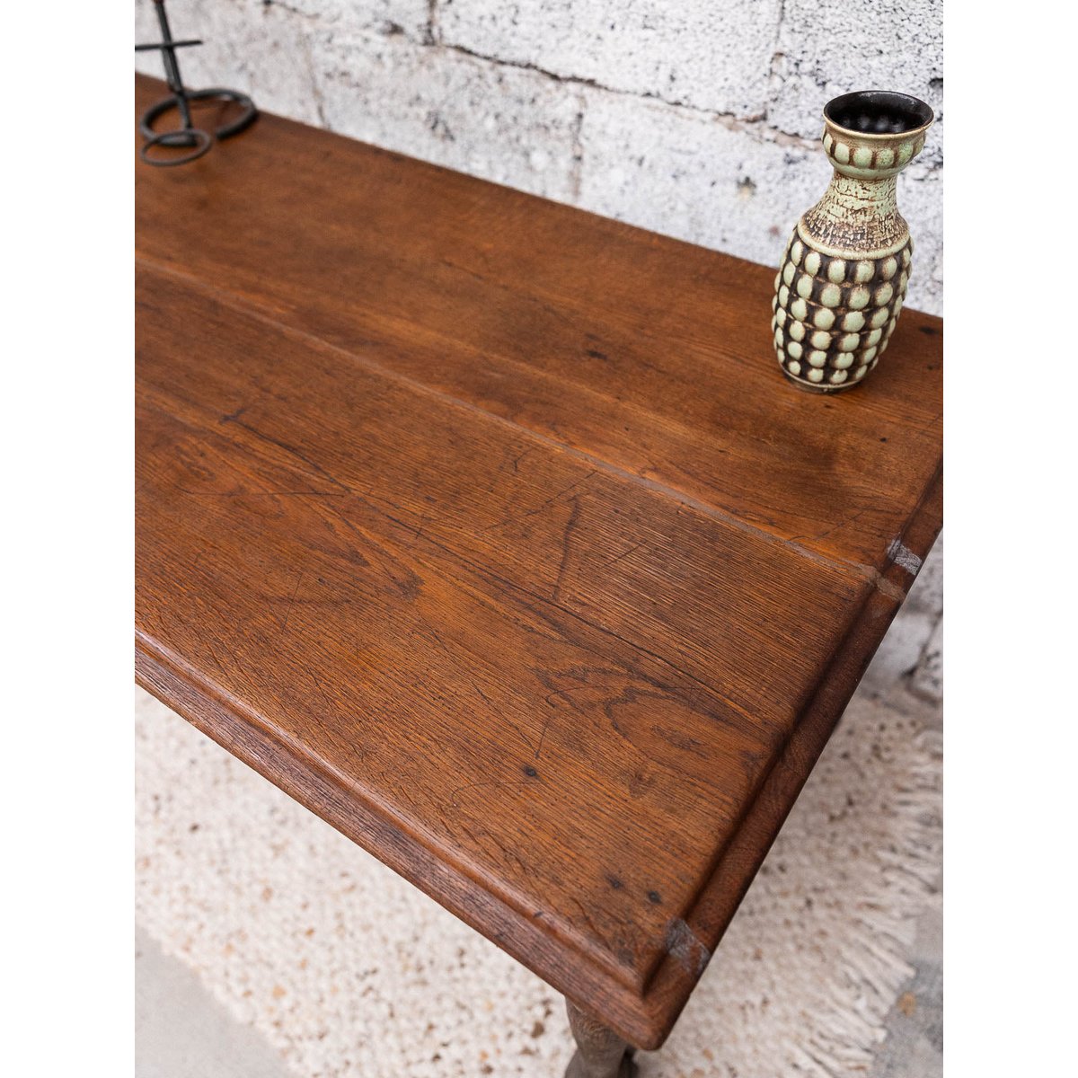 Grand bureau en bois Edouard N°1046 - Bon état marron, DEBONGOUT