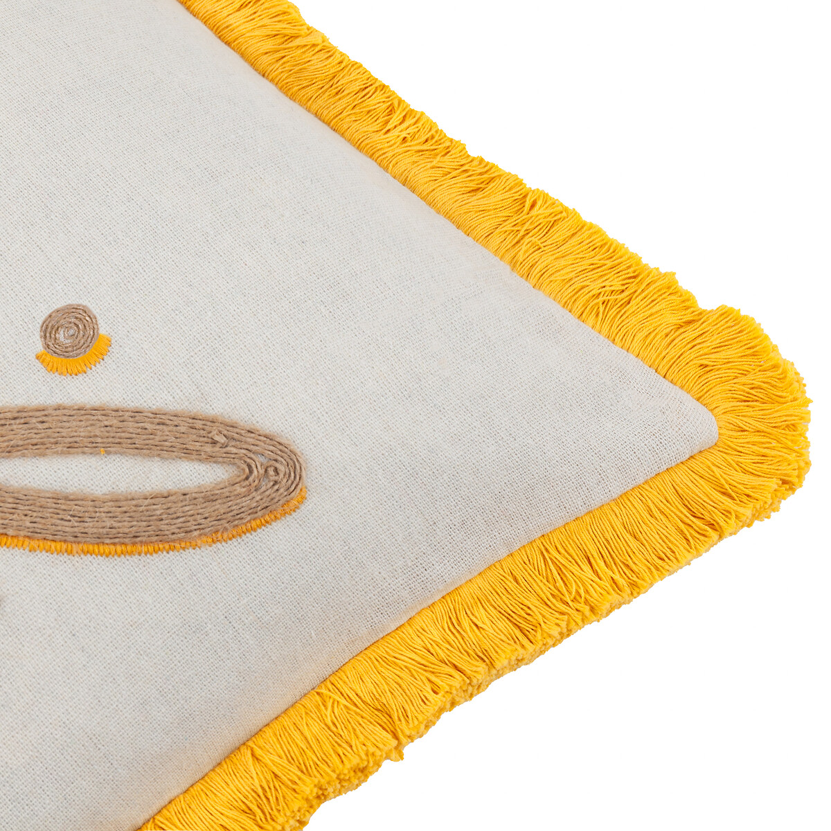 Soleil Embroidered Feather Rich Cushion yellow, FURN.