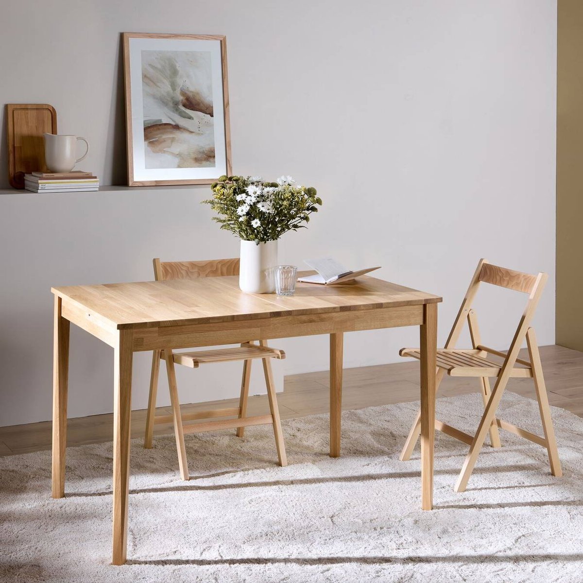 Table à manger rectangulaire extensible bois 4 à 6 personnes - ALEXANE bois clair, CAMIF
