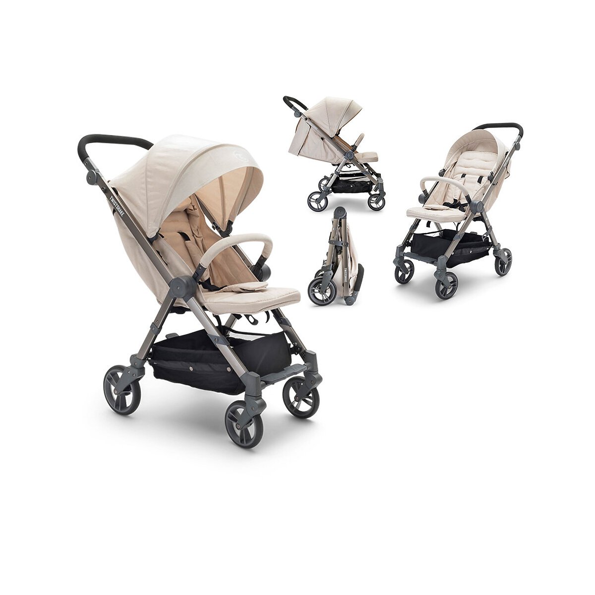 Conjunto de Carrinho + 6 Acessórios, Twistshake bege, TWISTSHAKE
