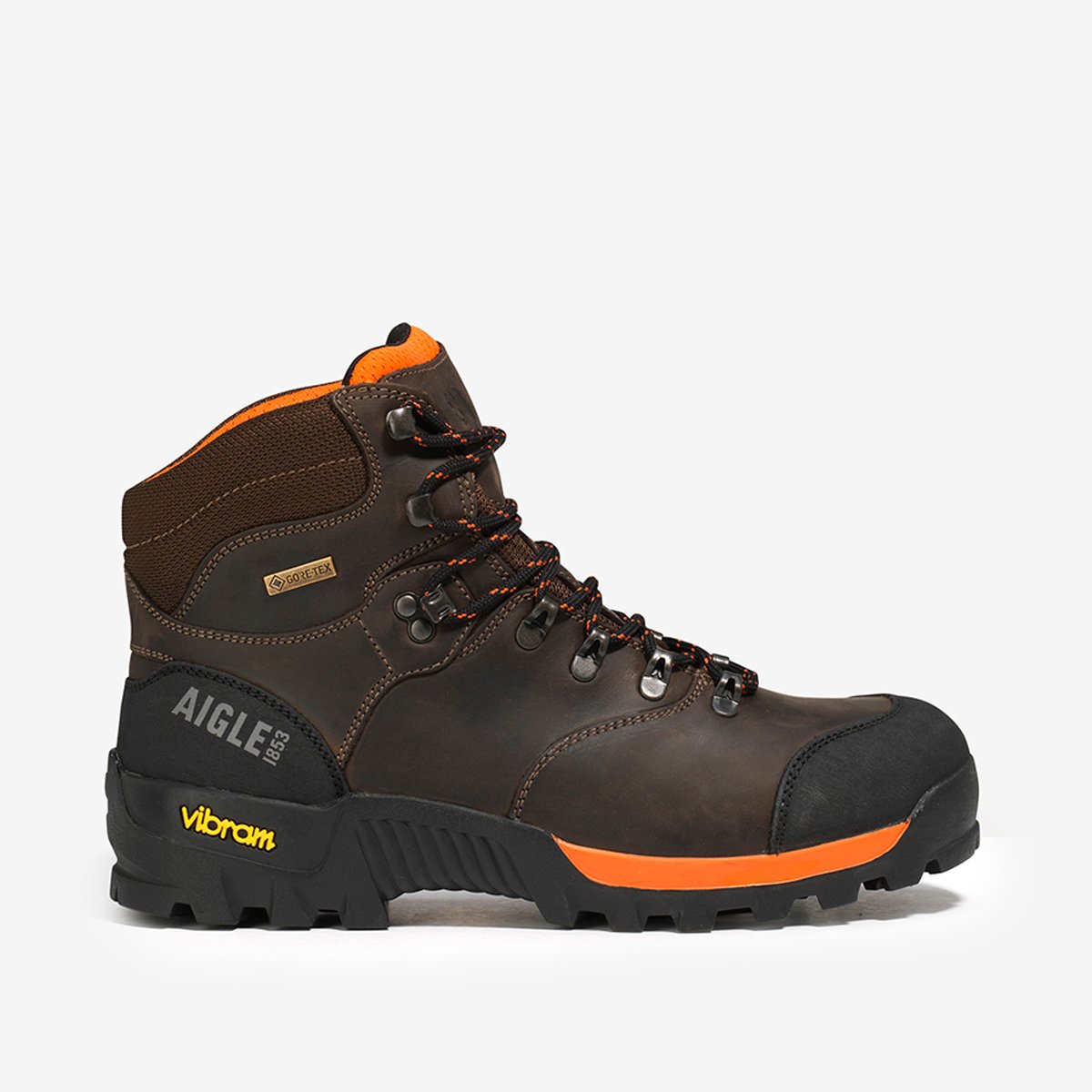 Chaussures de marche montante en cuir ALTAVIO marron foncé, AIGLE