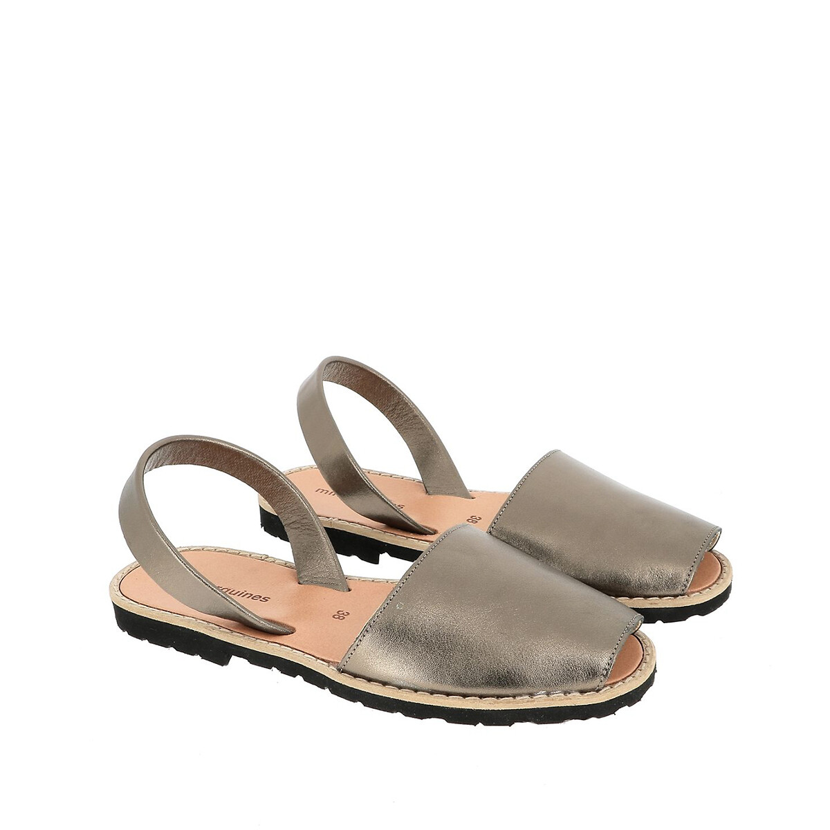 Platte sandalen Avarca Metal Bronze brons, MINORQUINES