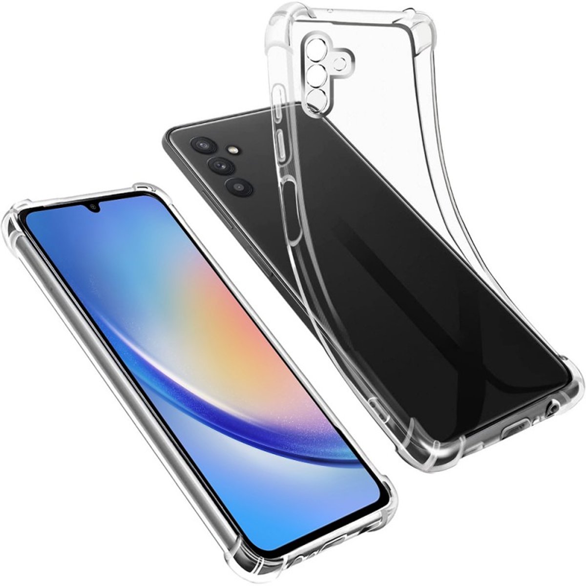 Coque Galaxy A34 antichoc + 2 vitres transparent, EVETANE