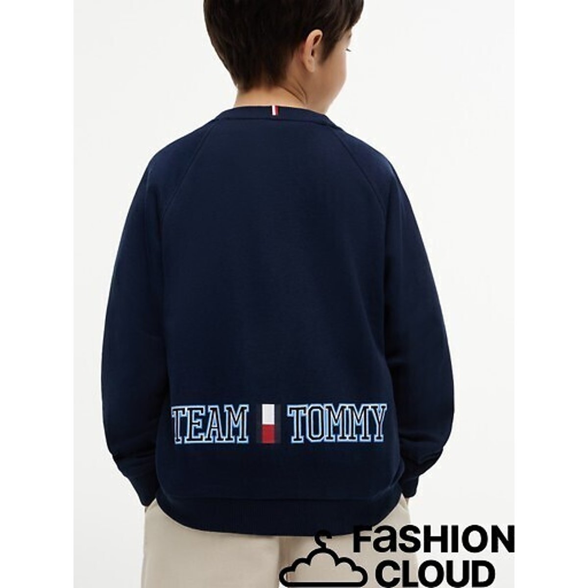 Trui met ronde hals marineblauw, TOMMY HILFIGER